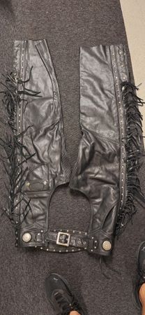 Harley-Davidson Leder Chaps Fransen Nieten L 