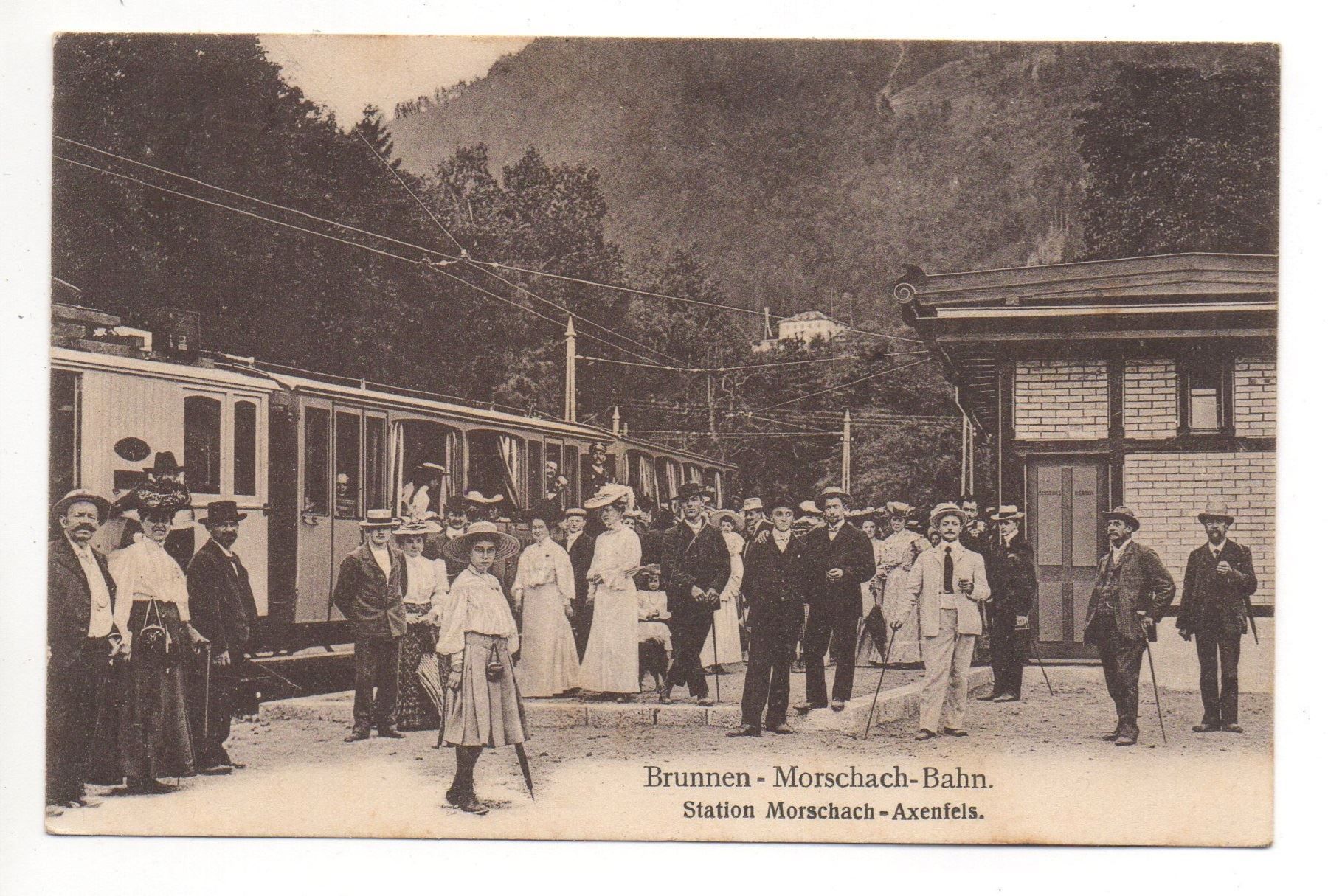 Cartoline postali: BRUNNEN-MORSCHACH-BAHN – Usato da Jona venduto da philajona