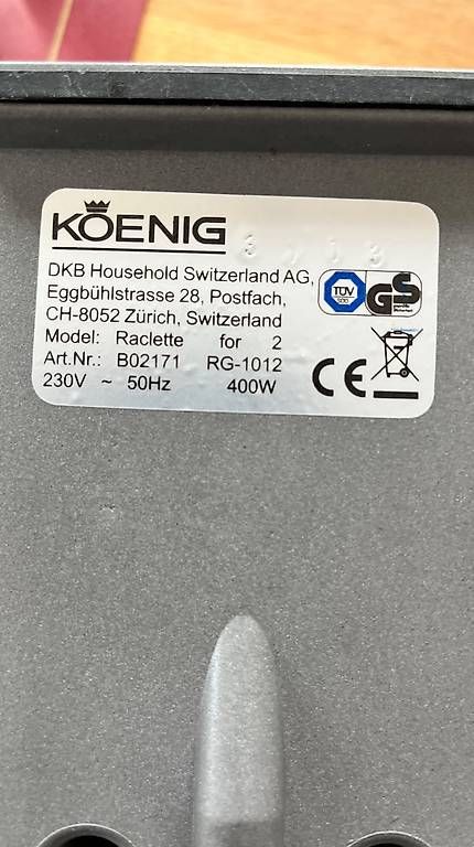 Elettrodomestici da cucina: Raclette mit Koenig Ofen – Usato da Unterbäch VS venduto da gee_wc65 2