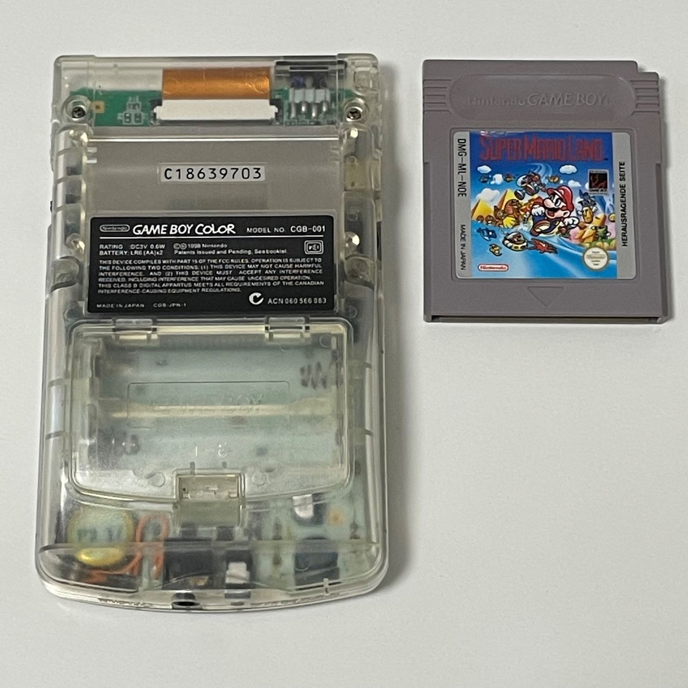 Nintendo Konsolen: Gameboy Color Transparent + Super Mario – Gebraucht aus Mollis von  1