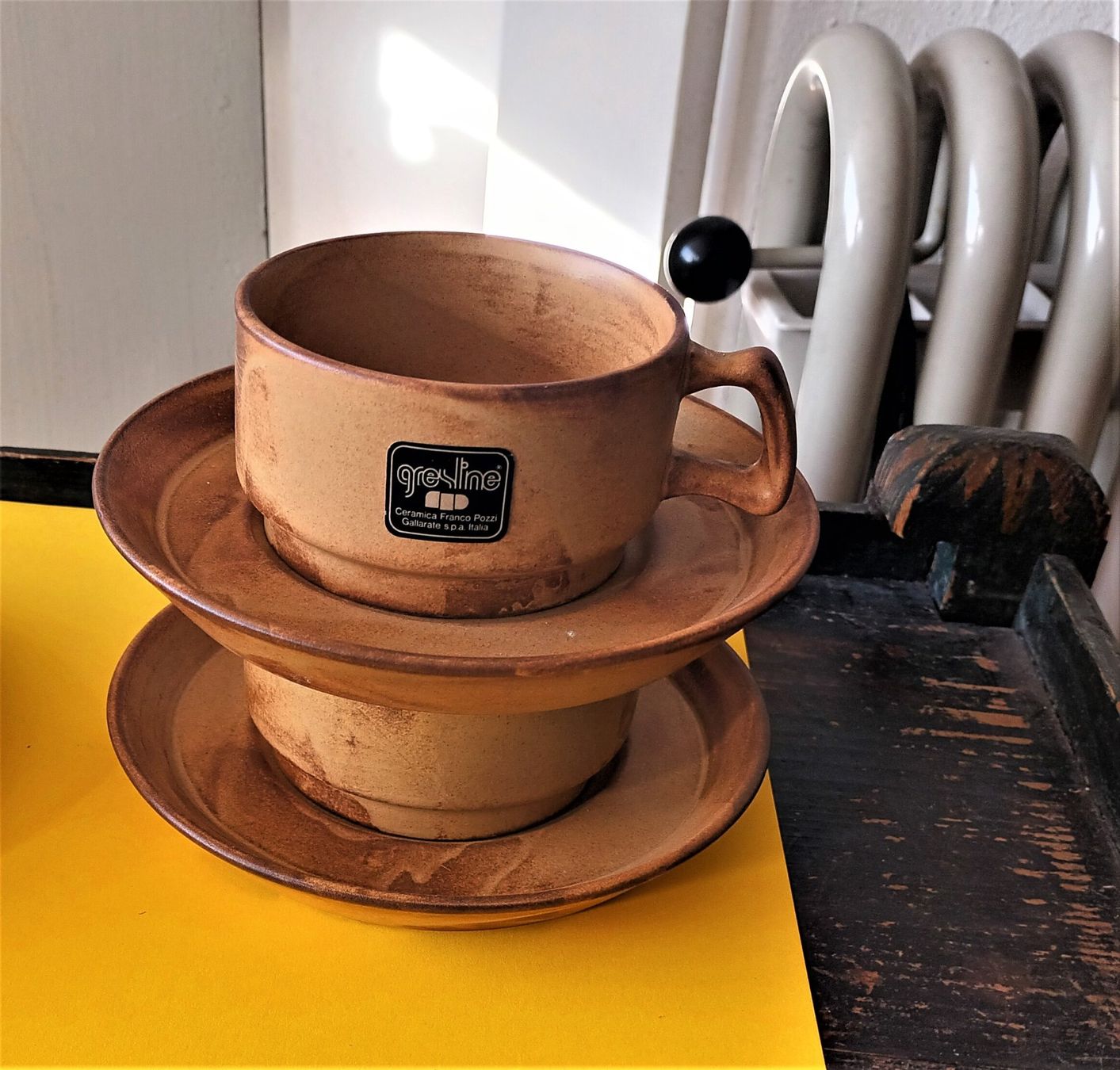 Set di piatti: Gresline Franco Pozzi TEESERVICE KERAMIK  Hellbraun/braun – Usato da Vaduz venduto da Bergtiger 3
