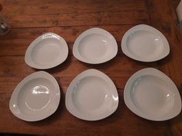 6 Suppenteller GEO Porzellan Pfister