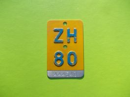 Velonummer / Mofanummer / Töfflinummer ZH 80