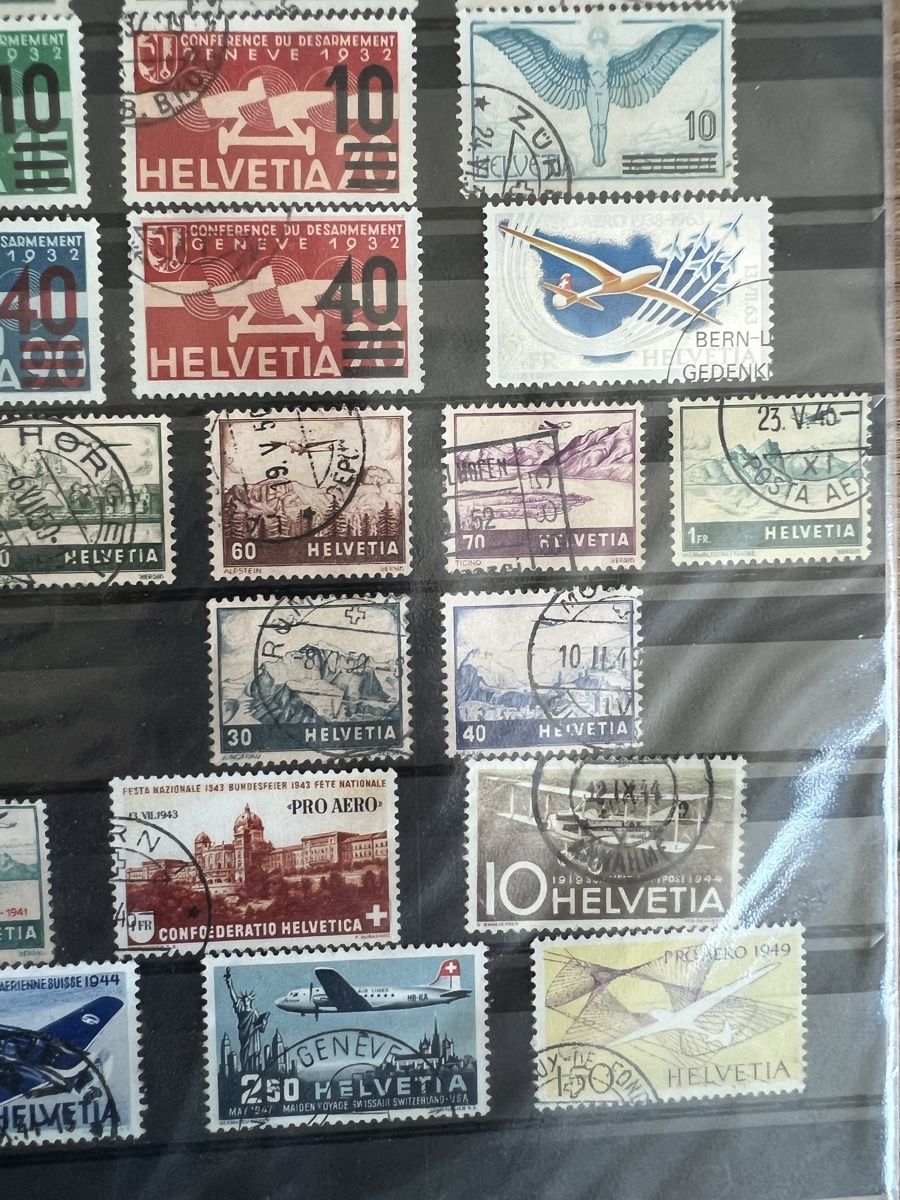 Tutti i francobolli: TOP Seite Schweizer Flugpost Marken – Usato da Braunau venduto da Desil2511 4