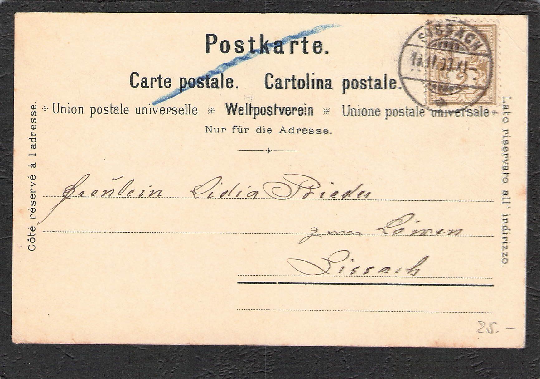 Cartoline postali: -Litho Soldatengruss , 1903 – Usato da Reichenburg venduto da Pipo-67 1