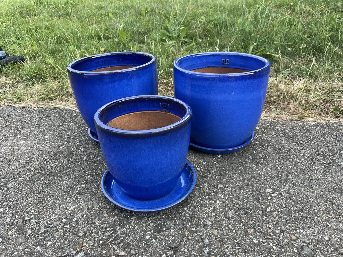 Pots de fleurs: Handmade Tontopf-Set Blau – Neuf (Voir description) à Emmen par max_679d