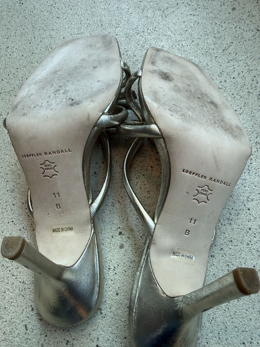Loeffler Randall Scarpe da donna: Loeffler Randall silver heels, size 11, summer sandals – Usato da Zürich venduto da aud_jxy9 2