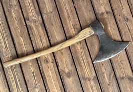 antike geschmiedete Bartaxt Wikingeraxt, gestempelt