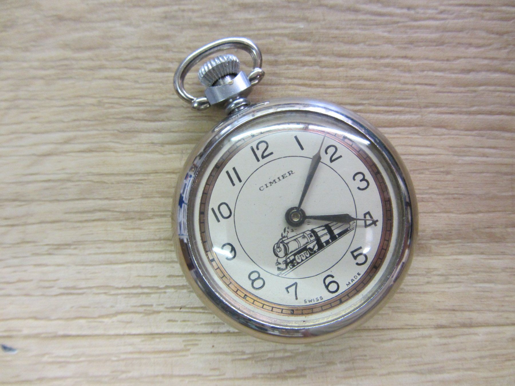 Cimier Orologi: CIMIER Taschenuhr ,,Eisenbahn,, mit Box – Usato da Hölstein venduto da nialawatch