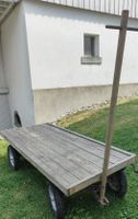 Holz Anhänger Plattform mit Deichsel guter Zustand