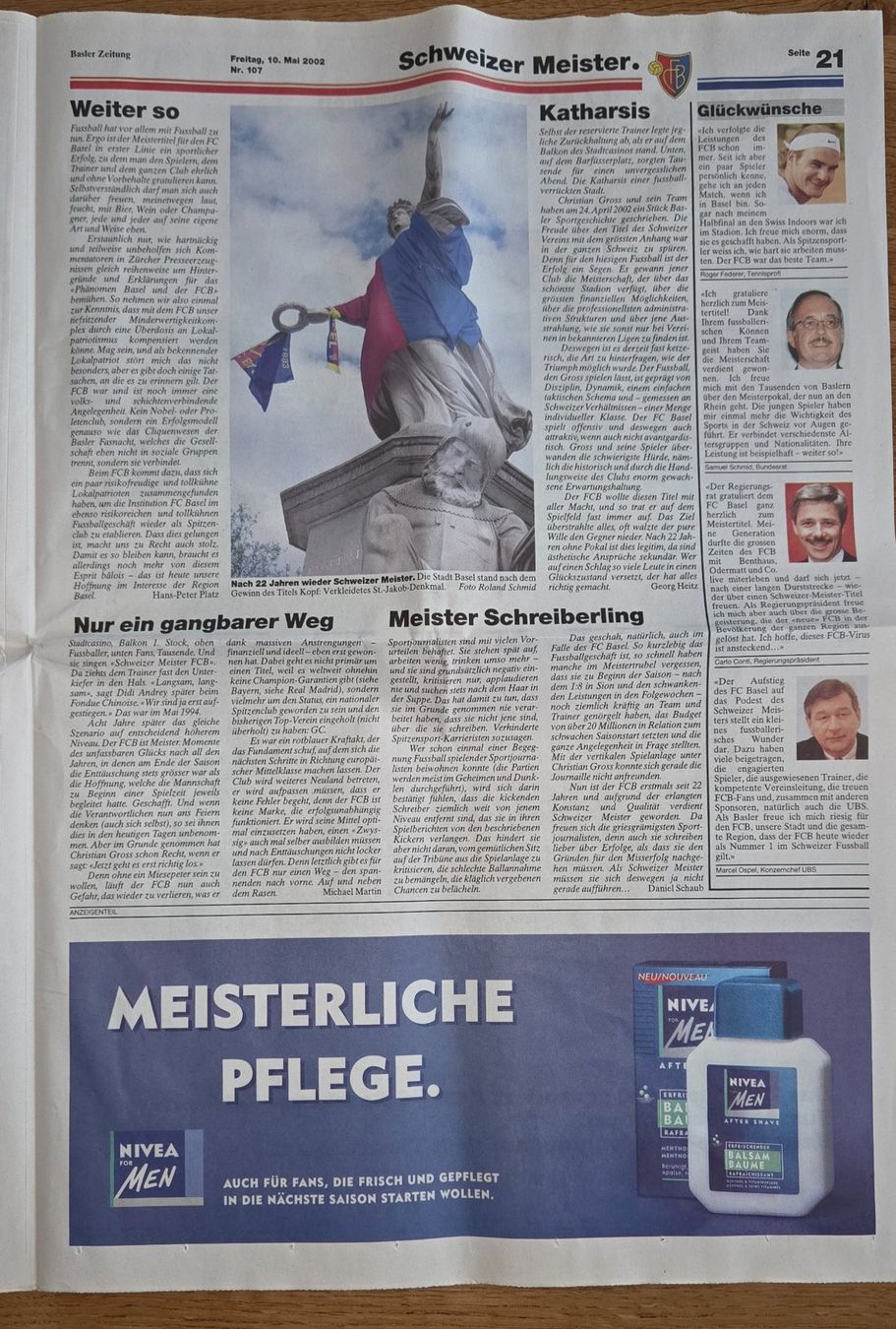Zeitschriften & Magazine: FC Basel, FCB. BaZinside. Sonderbeilage BAZ. Schweizer Meist – Neu (gemäss Beschreibung) aus Möriken AG von Mavo 7