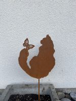 Rostdeko Katze, Gartenstecker, Gartendeko