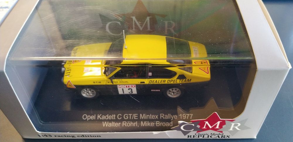 Miniature Opel Kadett GT/E Rallye 1977 - Röhrl/Broad, 1:43 Scala43, édition Limitée