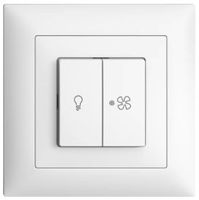 UP Schalter Schema 3+3 Bad/Venti weiss Edizio Due Gr. 1
