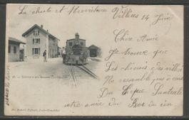 Carte P de 1899 ( Les Brenets / La Gare )