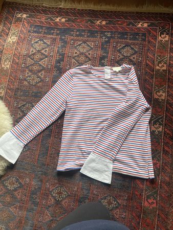 Pull Deletta rayé à manches longues, taille L, bon état