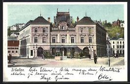 St. Gallen, Strassenpartie mit Denkmal