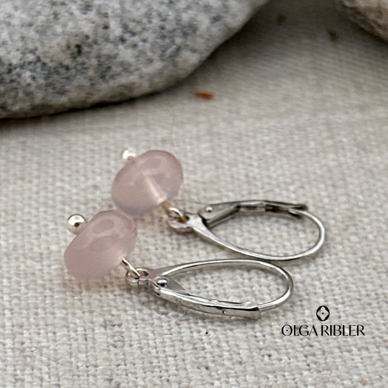 Olga Ribler Ohrringe & -stecker: Silberohrring mit Rosenquarz – Neu (gemäss Beschreibung) aus Luzern von MonikaS03 3