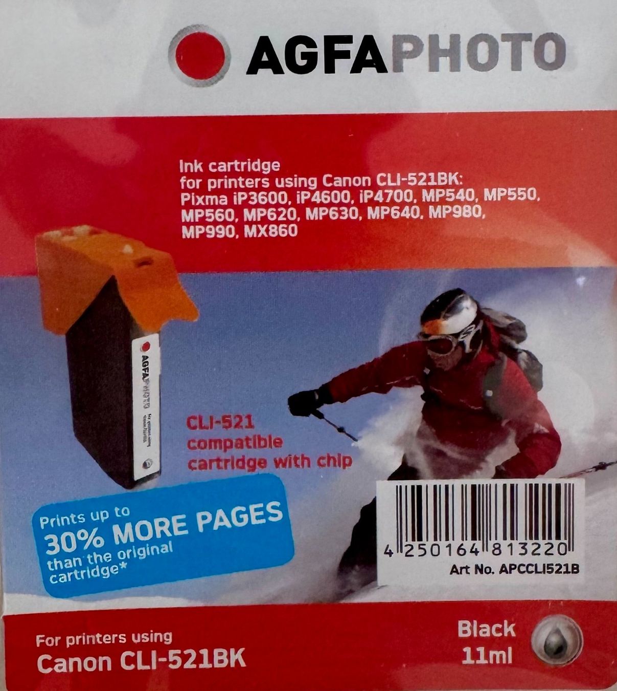 Canon Cartucce per stampanti & toner: Druckerpatrone Tintenpatrone AGFAPHOTO CLI-521BK Schwarz 11m – Nuovo e nell'imballaggio originale da Zürich venduto da jul_l6kx