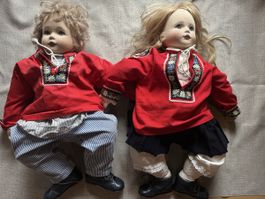 Exklusive Trachtenpuppen handgemacht – Paar Junge & Mädchen