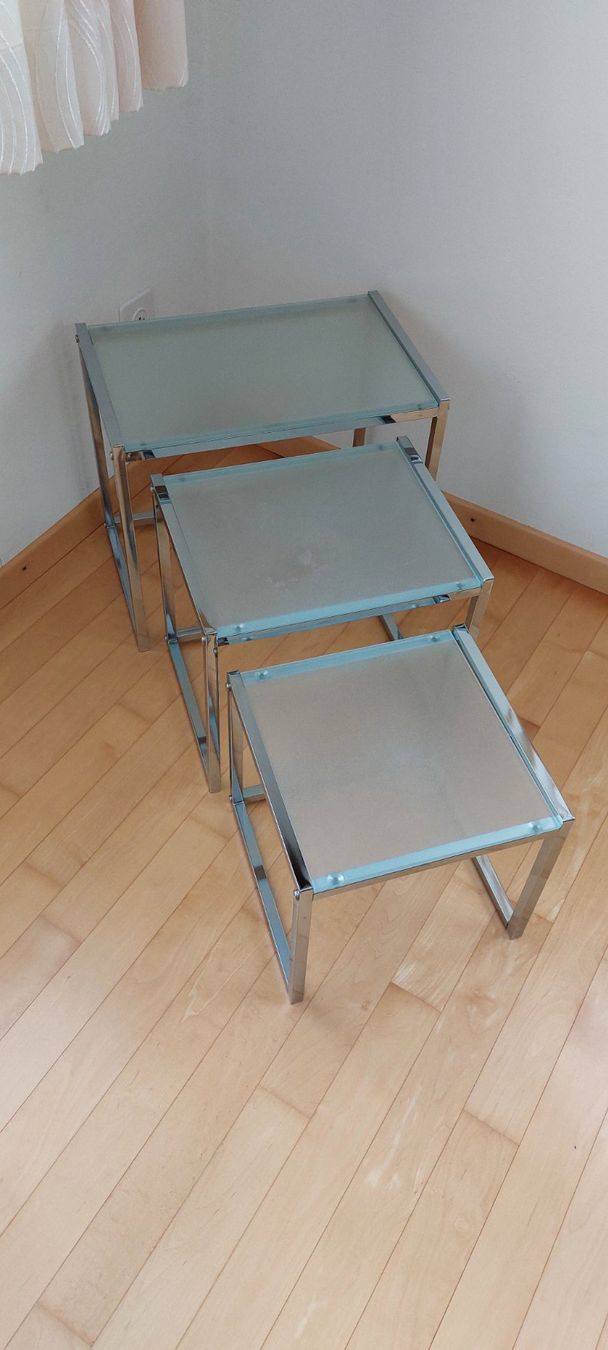 Scaffali: 3 Stück Metall-Glas-Ablagegestelle – Usato da Bronschhofen venduto da Gust2 1