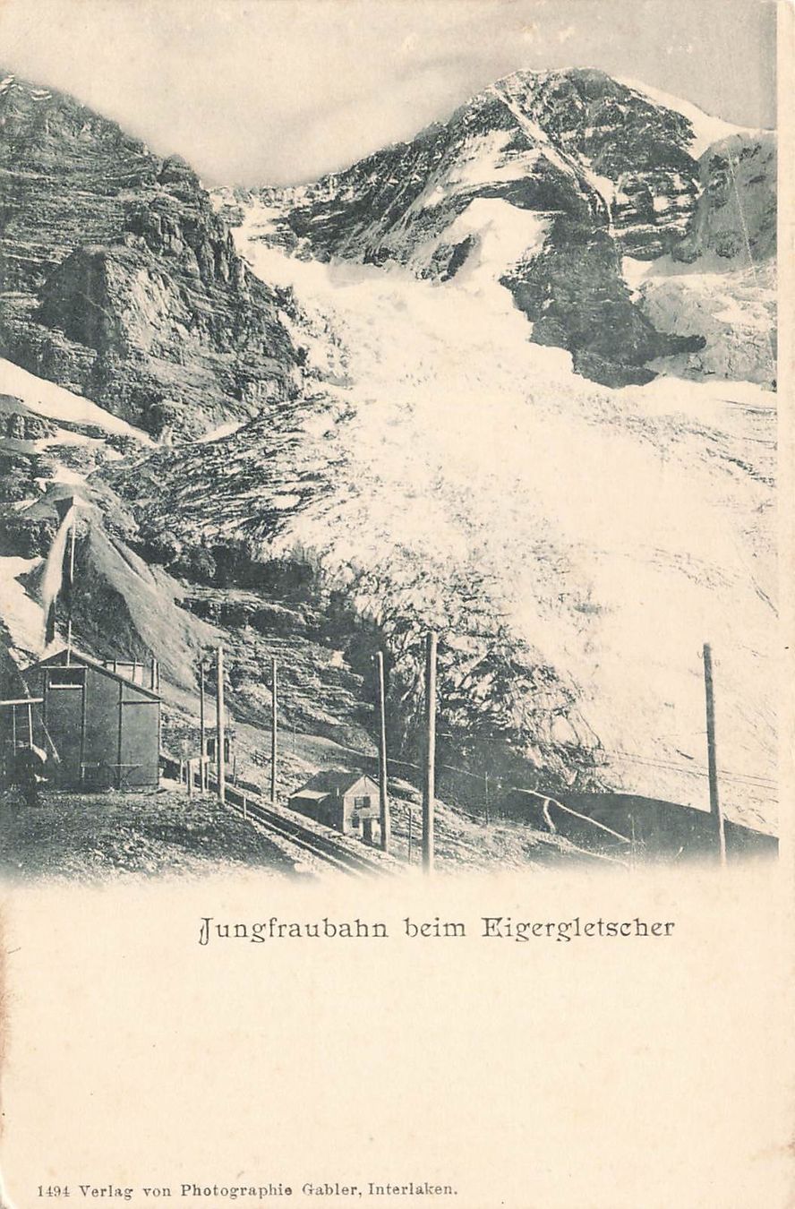 Cartoline postali: Lauterbrunnen BE Jungfraubahn beim Eigergletscher Mönch AK – Usato da Biasca venduto da Blenio71