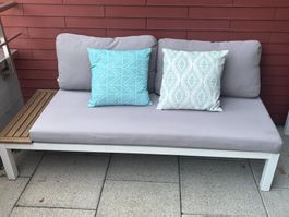 Garten Daybed von Depot hellgrau/weiss