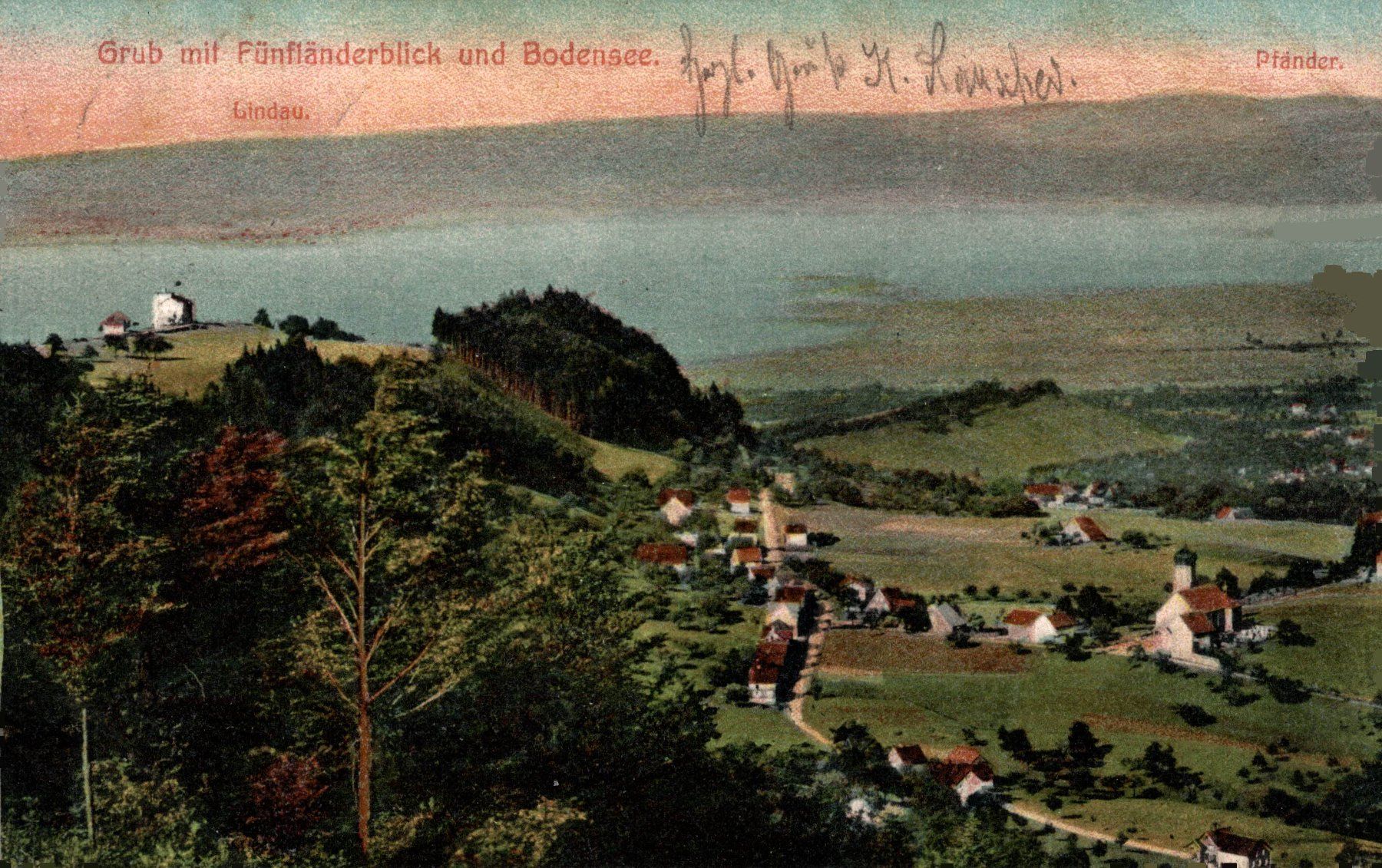 Cartes postales: Grub mit Fünfländerblick und Bodensee – D'occasion à Bronschhofen par Astore