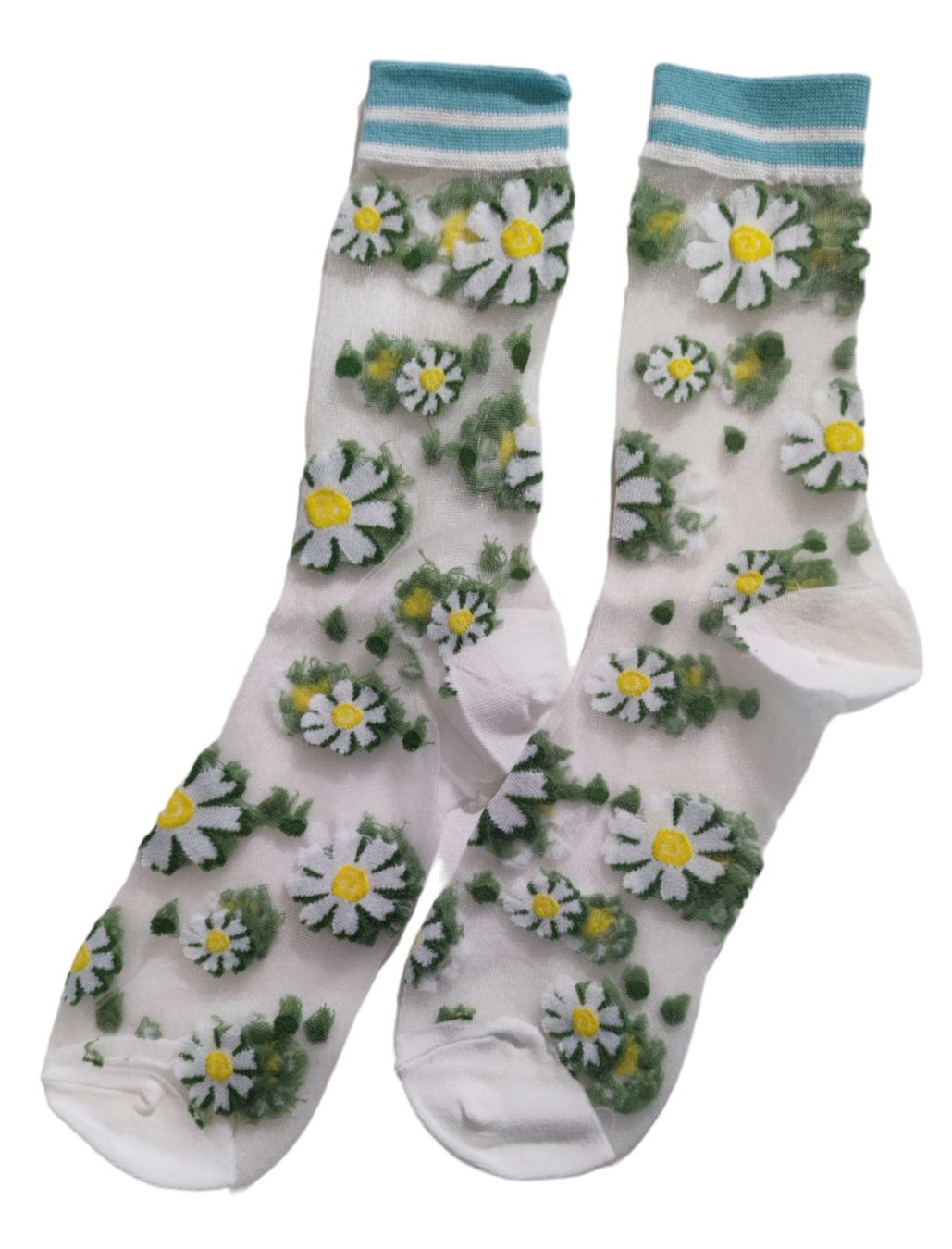 Calze: Socken Blumen / Flowers transparent – Nuovo e nell'imballaggio originale da Zürich venduto da amysmith 2