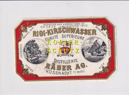 Etikette - Rigi-Kirschwasser aus Küssnacht /bd