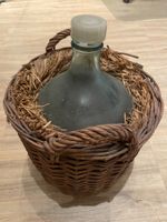 Korbflasche sehr alt ca. 44cm hoch auch als DEKO