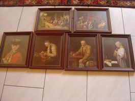 6 Anker Kunstdruck Bilder gerahmt + 2 Mappen Beobachter Gale