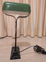 Lampe vintage art deco banker ERPE emaille verte