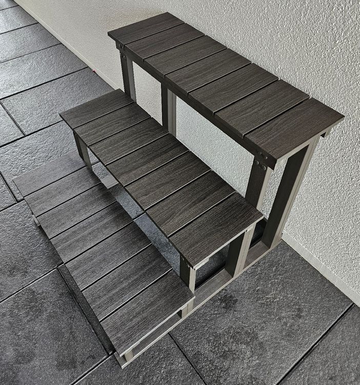 POOL Total Whirlpool Treppe - Doppelstufe Bis 150kg Grau