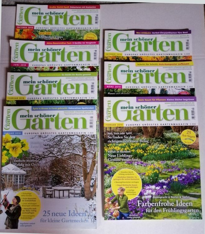 Hefte 7 Gartenhefte Mein schöner Garten 2018/19 Kaufen auf Ricardo