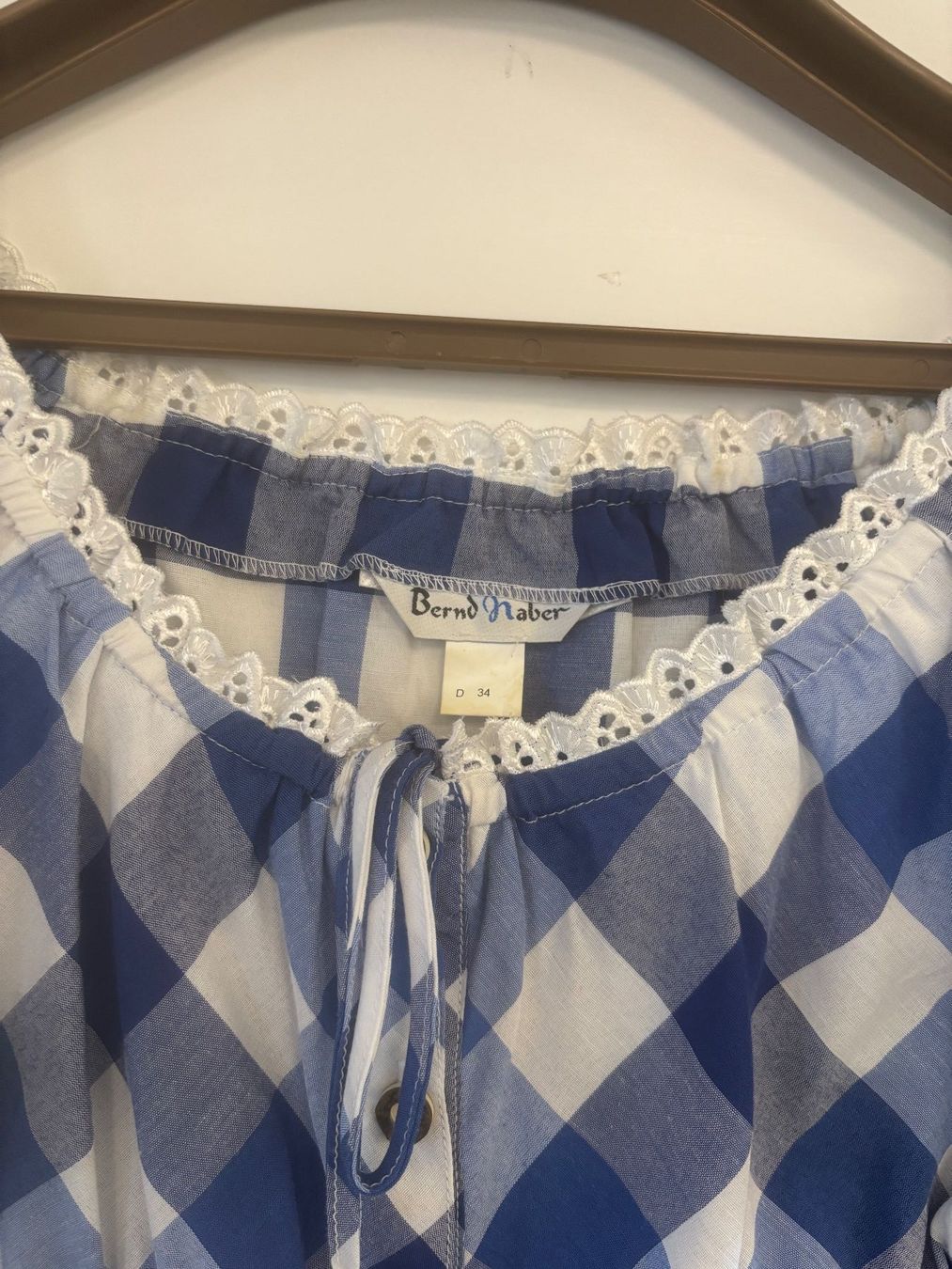 Blusen: Karierte Bluse blau - Oktoberfest Gr. XS – Neu (gemäss Beschreibung) aus Brügg BE von doppelsalchow 1