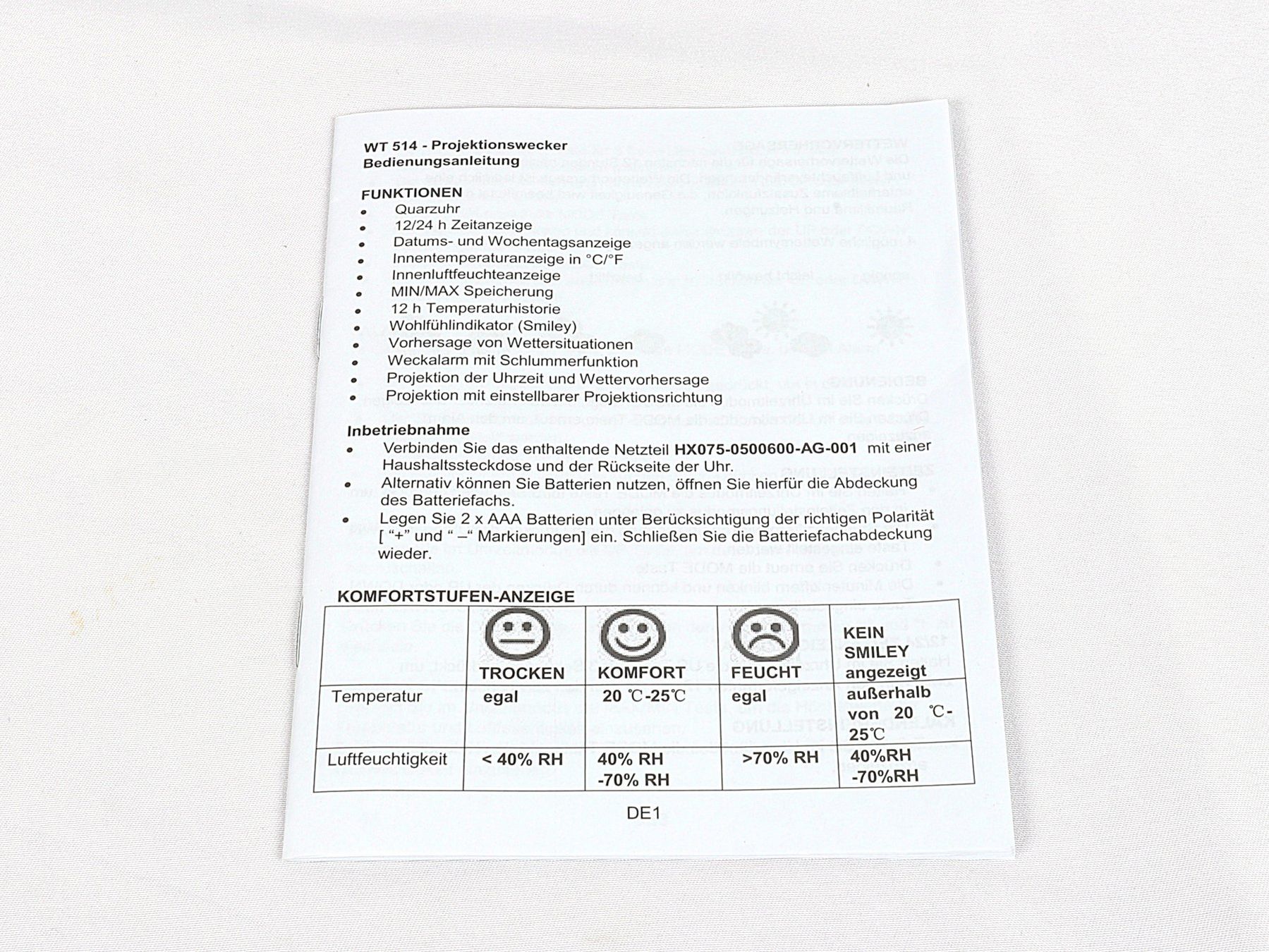 Réveils: TECHNOLINE Quarz- Projektionswecker – Neuf (Voir description) à Steinen par Restwert_Steinen 4