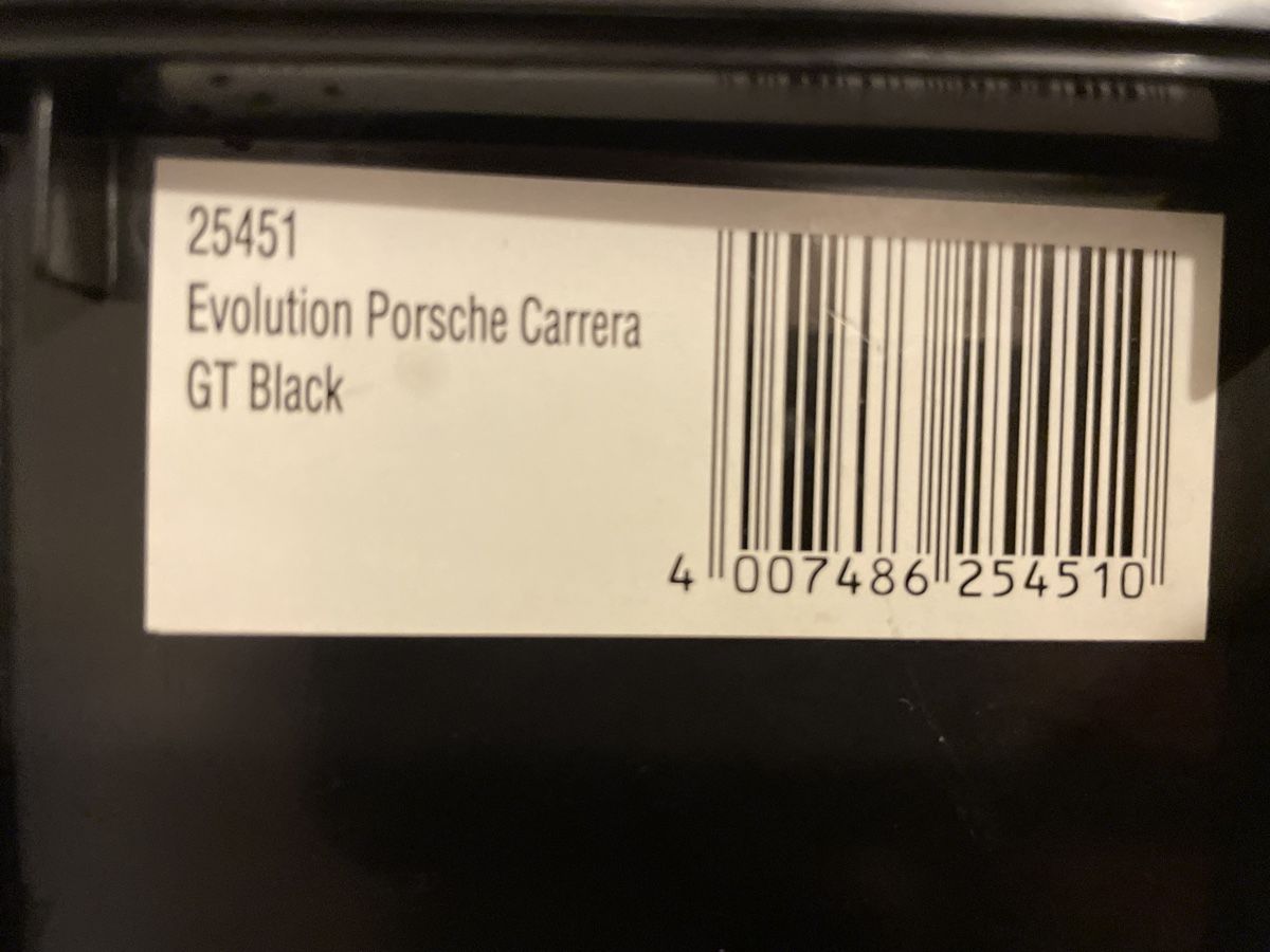 Carrera Piste: Carrera Evolution - Porsche Carrera GT Slotcar – Nuovo e nell'imballaggio originale da Zürich venduto da K.St. 4