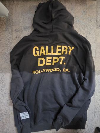 Gallery Dept. Hoodie Schwarz / Gelb Hollywood
