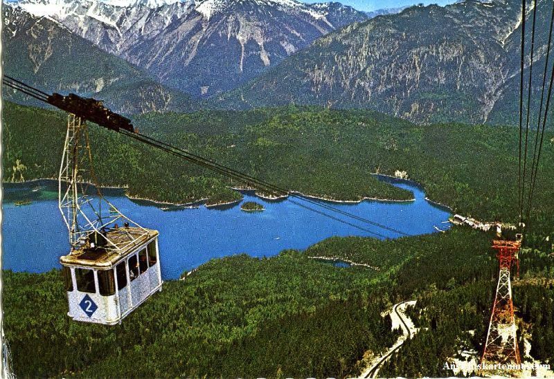 Cartoline postali: Eibsee - Zugspitzenbahn Garmisch + 1974 – Usato da Emmenbrücke venduto da teestube
