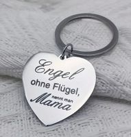 EDELSTAHL SCHLÜSSELANH. *ENGEL OHNE FLÜGEL NENNT MAN MAMA*