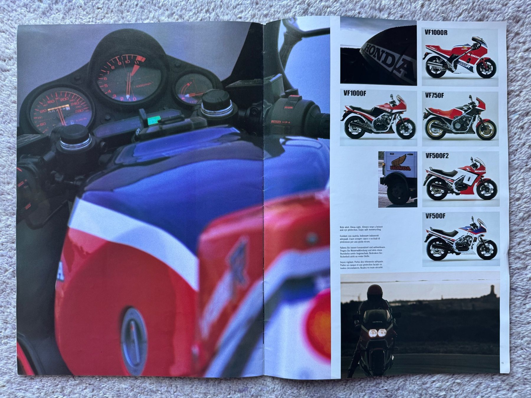 Honda Strada: Honda VF 1000 R , prospectus grand format – Usato da Morrens VD venduto da kawah2 7