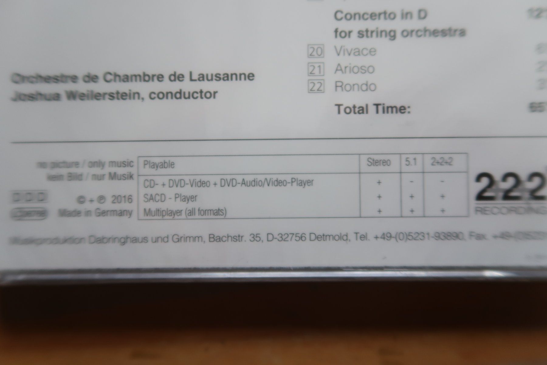 CD: IGOR STRAVINSKY - ORCHESTRAL WORKS - NEUE SACD – Nuovo e nell'imballaggio originale da Basel venduto da Patiscat 3