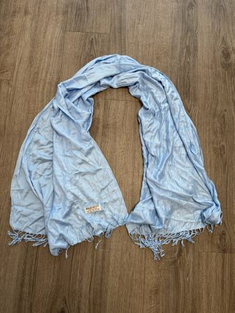 Pashmina Schal 100% Cashmere hellblau