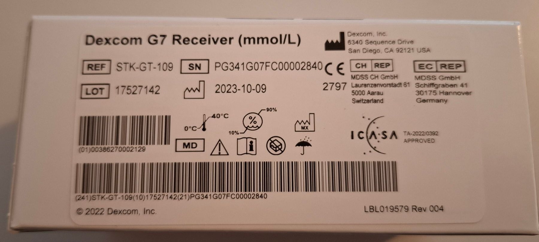 Dexcom Attrezzature mediche: Dexcom G7 Empfänger (mmol/L) + Dexcom G7 Sensor neu OVP – Nuovo e nell'imballaggio originale da Aarau venduto da silvia1944 3