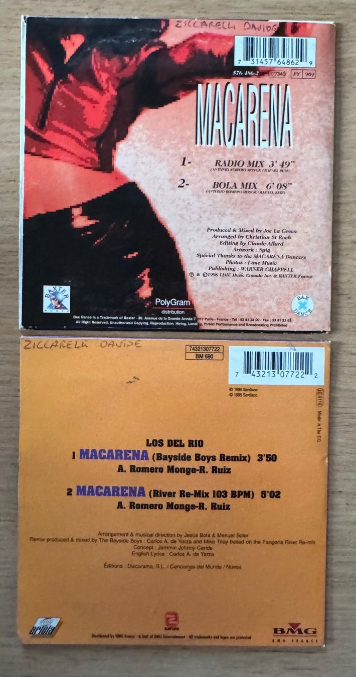 CDs: Macarena – D'occasion à Lausanne par davzic 1