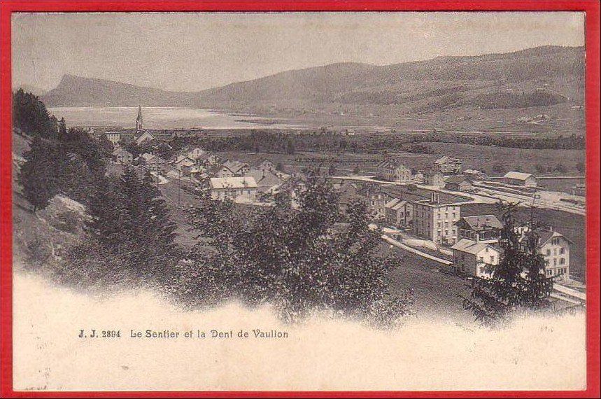 Cartoline postali: LE SENTIER ET LA DENT DE VAULION 1905 – Usato da Grüningen venduto da Kartenlaube