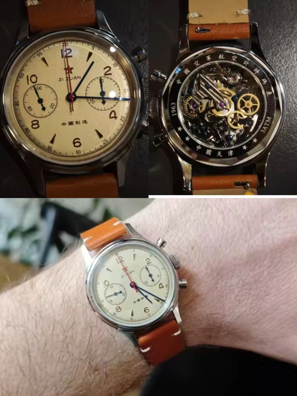 Uhren: Red Star 1963 Chronograph 38mm Saphir & Schwanenhals – Neu (gemäss Beschreibung) aus Suhr von ChronixChronometer 6