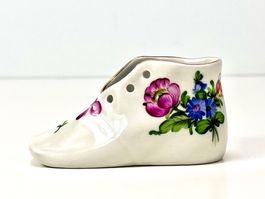 HEREND Porzellan Schuh Babyschuh 7570 handbemalte Blumen