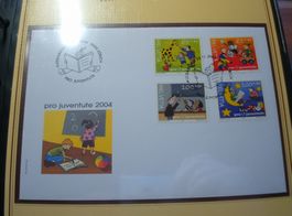 FDC Pro Juventute 2004, Bogenmarken, geänderte Zähnung